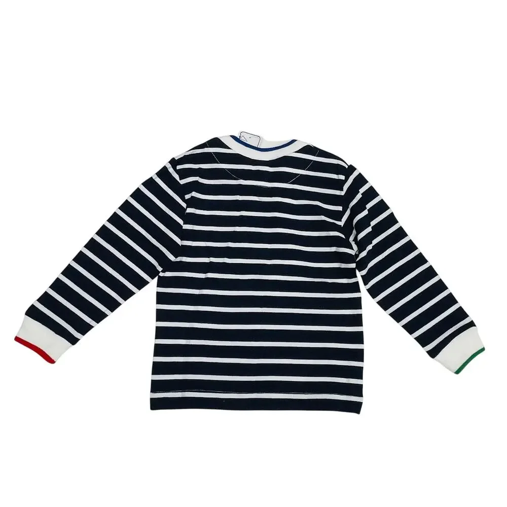 NWT Florence Eiseman Size 4 Stripe Knit Shirt with Truck & Christmas Tree